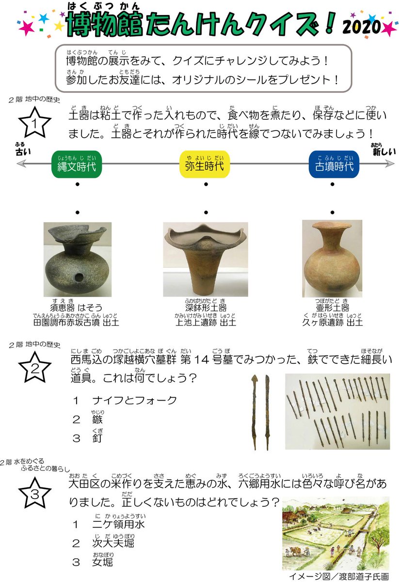 大田区 على تويتر 郷土博物館 博物館のページに 博物館たんけんクイズ をアップ 展示室をめぐって答えを探す子ども向けのクイズです 参加者の皆様には博物館でお名前シールをプレゼント 大田区 大田区立郷土博物館 クイズ 子ども お名前シール 大田区 على تويتر 郷土博物館 博物館のページに 博物館たんけんクイズ をアップ 展示室をめぐって答えを探す子ども向けのクイズです 参加者の皆様には博物館でお名前シールをプレゼント 大田区 大田区立郷土博物館 クイズ 子ども お名前シール