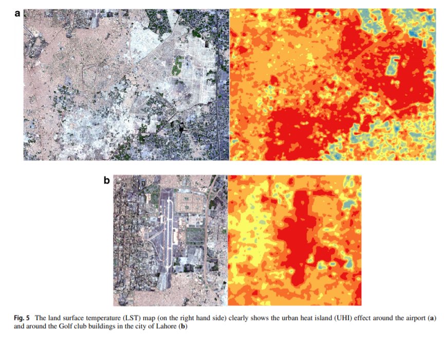 The "Transition phase" is particularly troubling, because much like built-up areas (high heat absorption+storage), the conversion of land into Vacant plots and roads, waiting for Houses to be built, results in a high temperatures. Remember the empty new DHAs and Bahria phases...