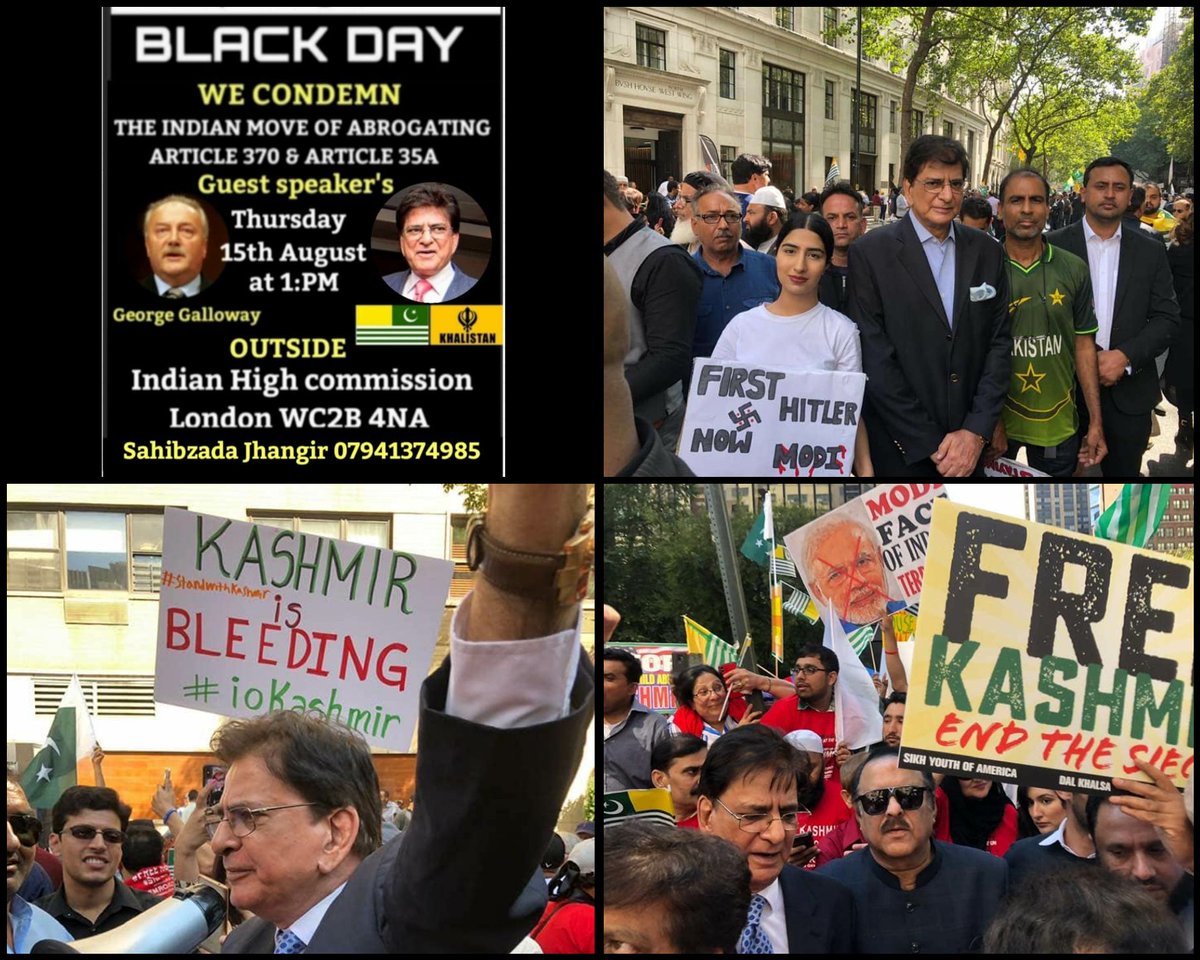 Bollywood Actor  @sonamakapoor  @AnilKapoor, son Harsh Kapoor with a Pakistani named Sahibzada Amir Jahangir who is spokesperson of  #ImranKhan & member of PTI.Jahangir along with other Pakistanis protested against India in London. (Pic 4)  @republic  @TimesNow  @ZeeNews