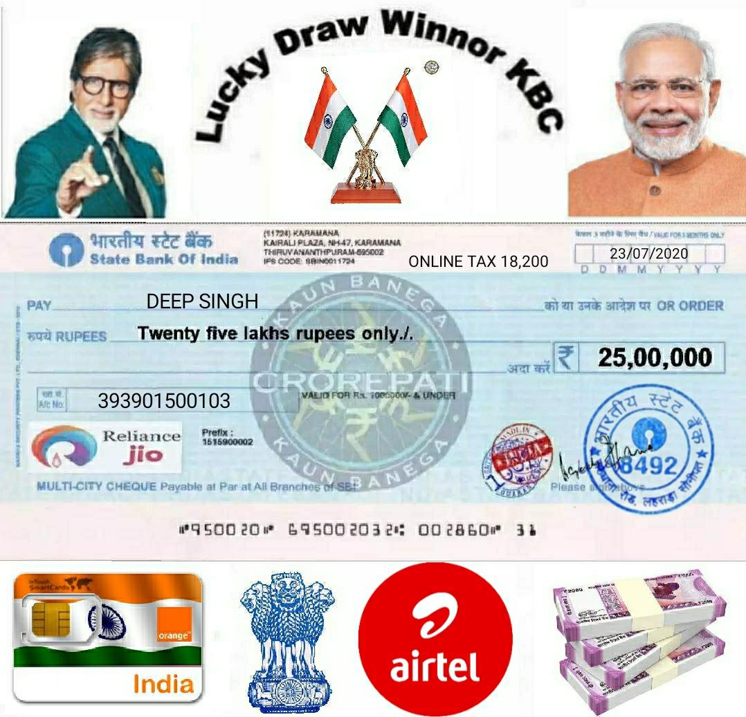 Deepsingh2525's tweet photo. @PMOIndia 
@SBICard_Connect 
@SonyTV 
@SrBachchan 
 सेक बनाकर लोगों को बेवकूफ बनाया जा रहा https://t.co/g9znqKLgFE