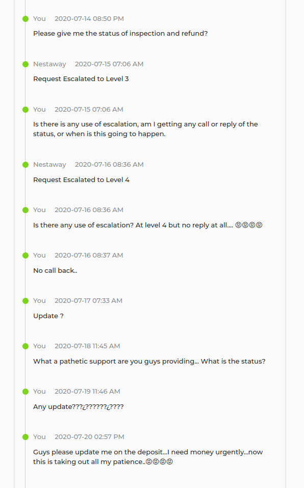 kurkutenarayan's tweet photo. 1/6 @NestAwayCare @CPBlr @IPSHemant @BlrCityPolice
Hi, we are facing issue with #nestway to get our deposit back in #covid situation, tried contacting the email, tickets but they are not replying at all, i need to get 80K back. We are helpless, plz help us to get our money back. https://t.co/QOUQ3gTvpN
