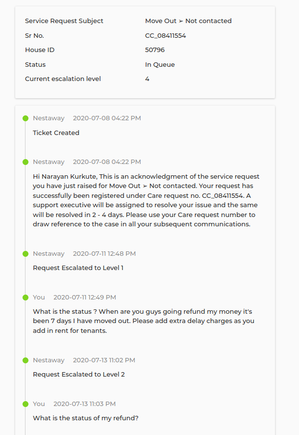 kurkutenarayan's tweet photo. 1/6 @NestAwayCare @CPBlr @IPSHemant @BlrCityPolice
Hi, we are facing issue with #nestway to get our deposit back in #covid situation, tried contacting the email, tickets but they are not replying at all, i need to get 80K back. We are helpless, plz help us to get our money back. https://t.co/QOUQ3gTvpN