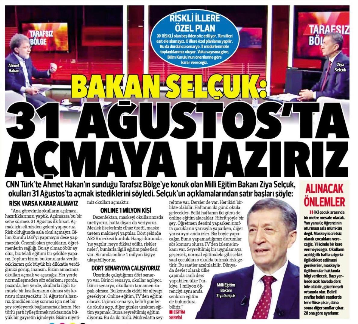 nevzatkulaber's tweet photo. BİZ HAZIRIZ;
*Covit-19 tedbirleri,
*Eğitim öğretim içerik, süreç ve yayın planlamaları,
*Öğrenci ve öğretmenlerimizin her türlü ihtiyaçlarını karşılayacak fiziksel altyapı ve donatıları,
*Öğrencilerini dört gözle bekleyen öğretmenleri ile heyecanla çocuklarımızı bekliyoruz.👋 https://t.co/VbHcxuDya5