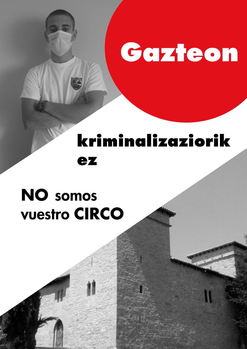 ArturoRojillo's tweet photo. No a la criminizlización del barrio de #Mendillorri.
No son vuestro circo. https://t.co/UuOM0b2aG6