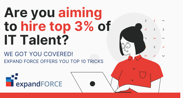 ExpandForce's tweet photo. Aiming for the top 3% of the #ITtalent?
Get to know The Top 10 Tricks or Hacks to Hire the Top 3% of IT Talent with #expandFORCE.
https://t.co/IJaj5ju8uw
#hiringtoptalent #hiringthebest #outsourcingservices #itservicemanagement #itil4 #itesperts https://t.co/KUT1IhDEbr