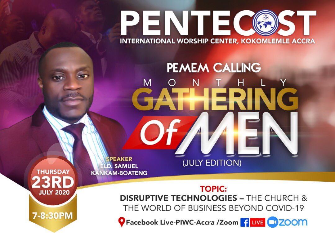 piwcaccra's tweet photo. A special Invite from our men’s ministry.
Do join us tonight 🙏🏽 https://t.co/QlTsZF05F6