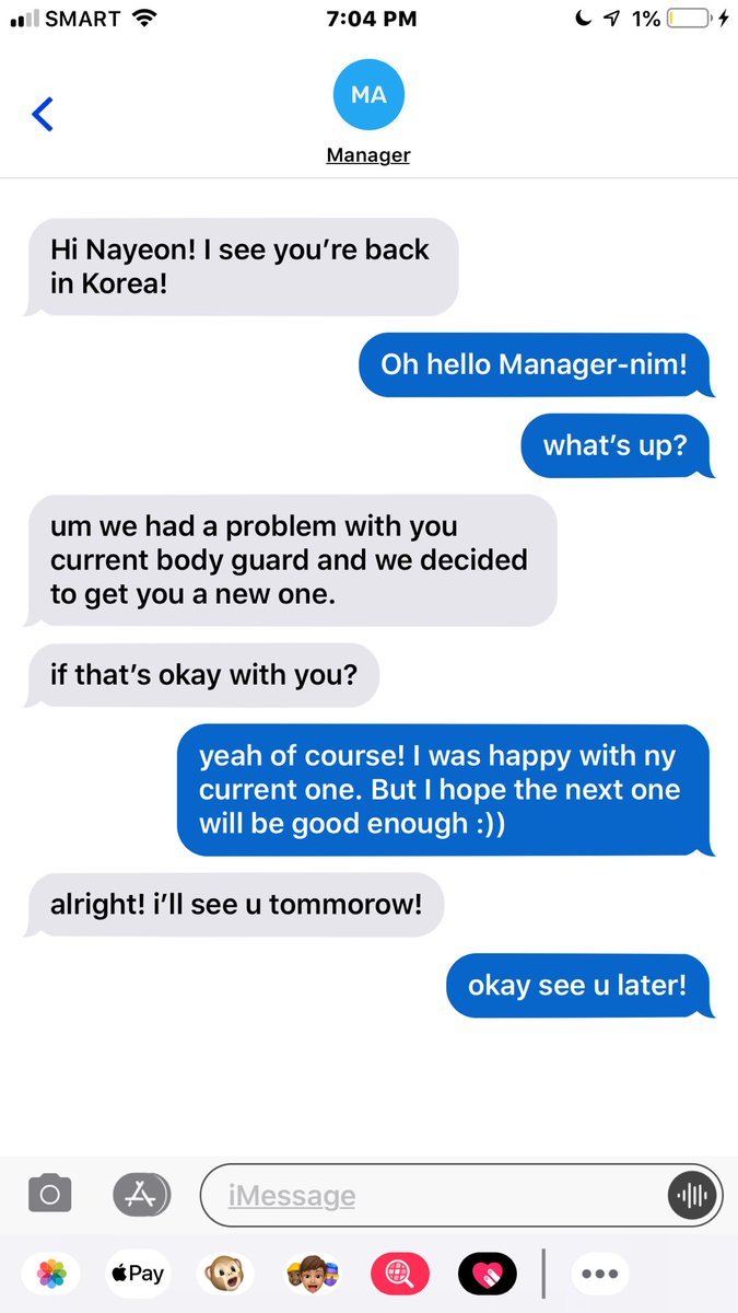 4. Manager texted Nayeon