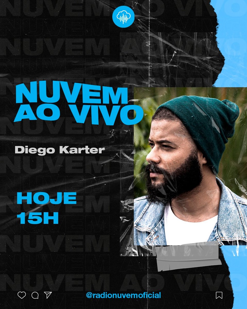 RafaelRamos85's tweet photo. Nosso cantor Diego Karter vai estar ao vivo, nesta quinta-feira (23), a partir das 15h, num bate-papo com muita música no Instagram da Rádio Nuvem. Não perca!

#multisong #músicainteligente #sonymusic #rádionuvem #diegokarter https://t.co/E3bUMYUwSc