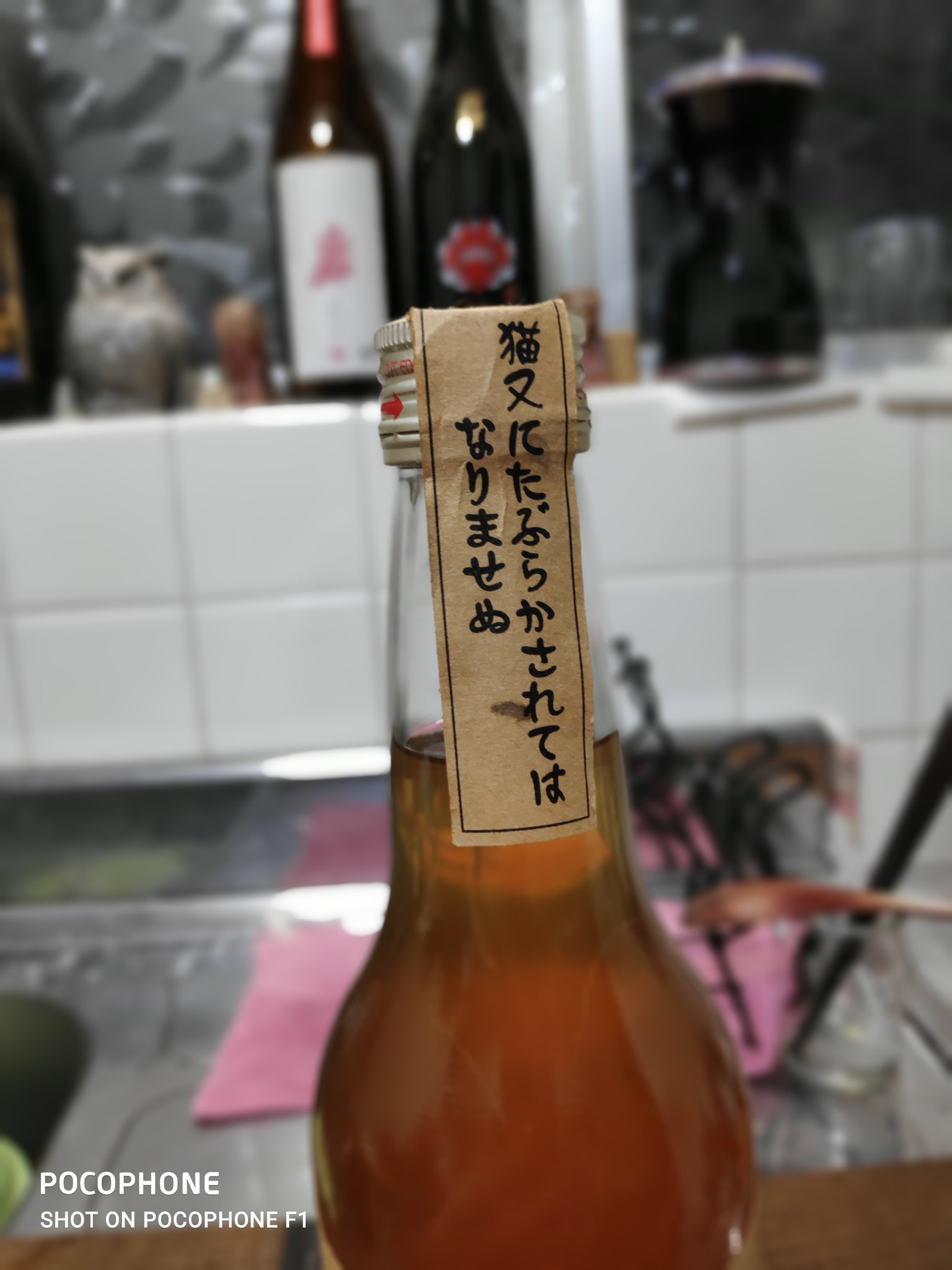 白銀オルカ 鳥取県の千代むすび酒造株式会社さんの 猫また梅酒 ２０１４年９月製造が台所から発見 猫また焼酎で仕込まれた梅酒 常温ストレートで呑んでみましたが 梅酒ぽい香気のブランデー要素もあるトロリ感のある一杯でした 猫またの罠に掛りそう