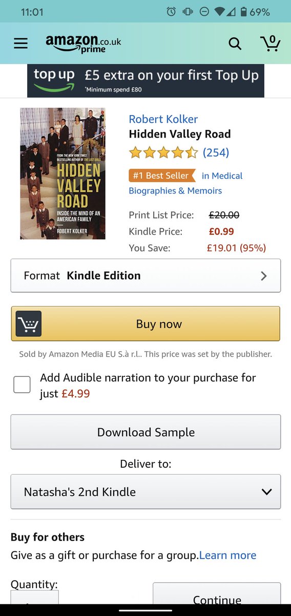 Then this popped up on kindle daily deals which I've had my eye on so couldn't turn down either! #hiddenvalleyroad anyone read this one?
