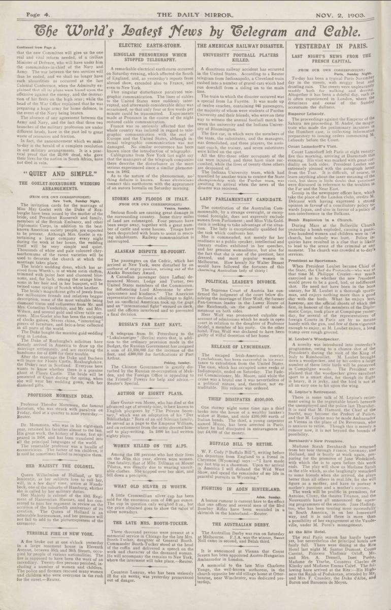 The Daily Mirror also boasted a distinctive design and layout — more spacious and elegant than its tightly-packed brother, and with a more feminine typeface in its headers. /5