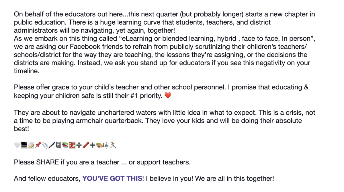 mraspinall's tweet photo. Please SHARE if you are a teacher ... or support teachers. https://t.co/99dph2Mr6l