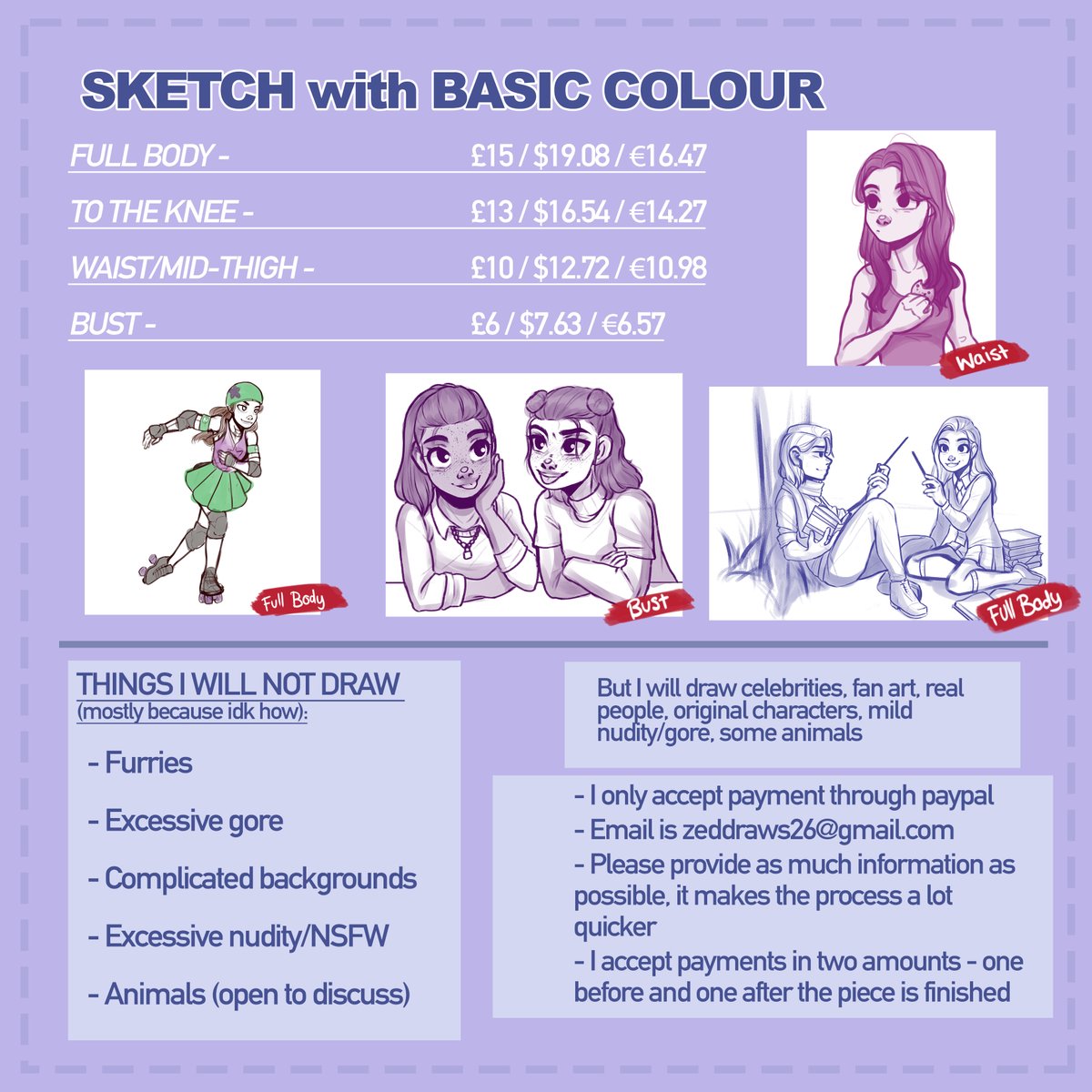 zed_draws's tweet photo. Just updated my commissions!! You can keep an eye on my bio to see when they're open, and if you have any questions, feel free to message me :)) https://t.co/jC5GmPcMTA