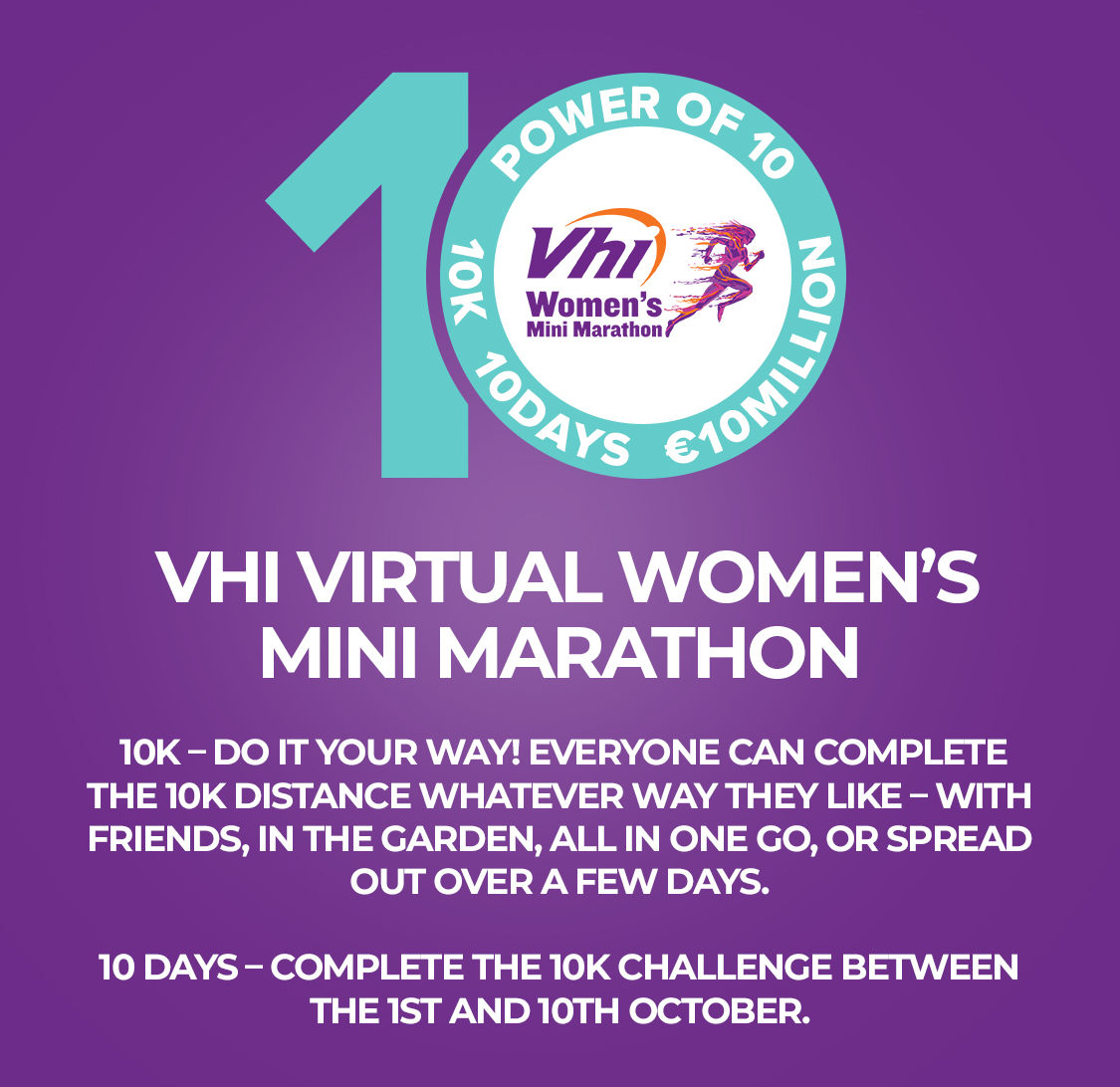 centralremedial's tweet photo. Mark the calendars! 🗓 The Vhi Virtual Women's Mini Marathon will take place between the 1st -10th of October.  Want to fundraise on behalf of the CRC? We would love to hear from you❤️Contact Fundraising@crc.ie for your sponsorship card and t-shirt
#Powerof10, #vhivwmm2020 https://t.co/BXBv03kruJ