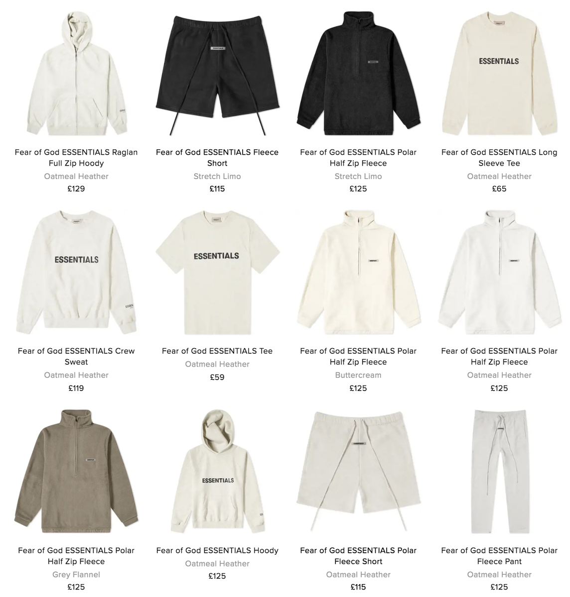 fear of god end clothing