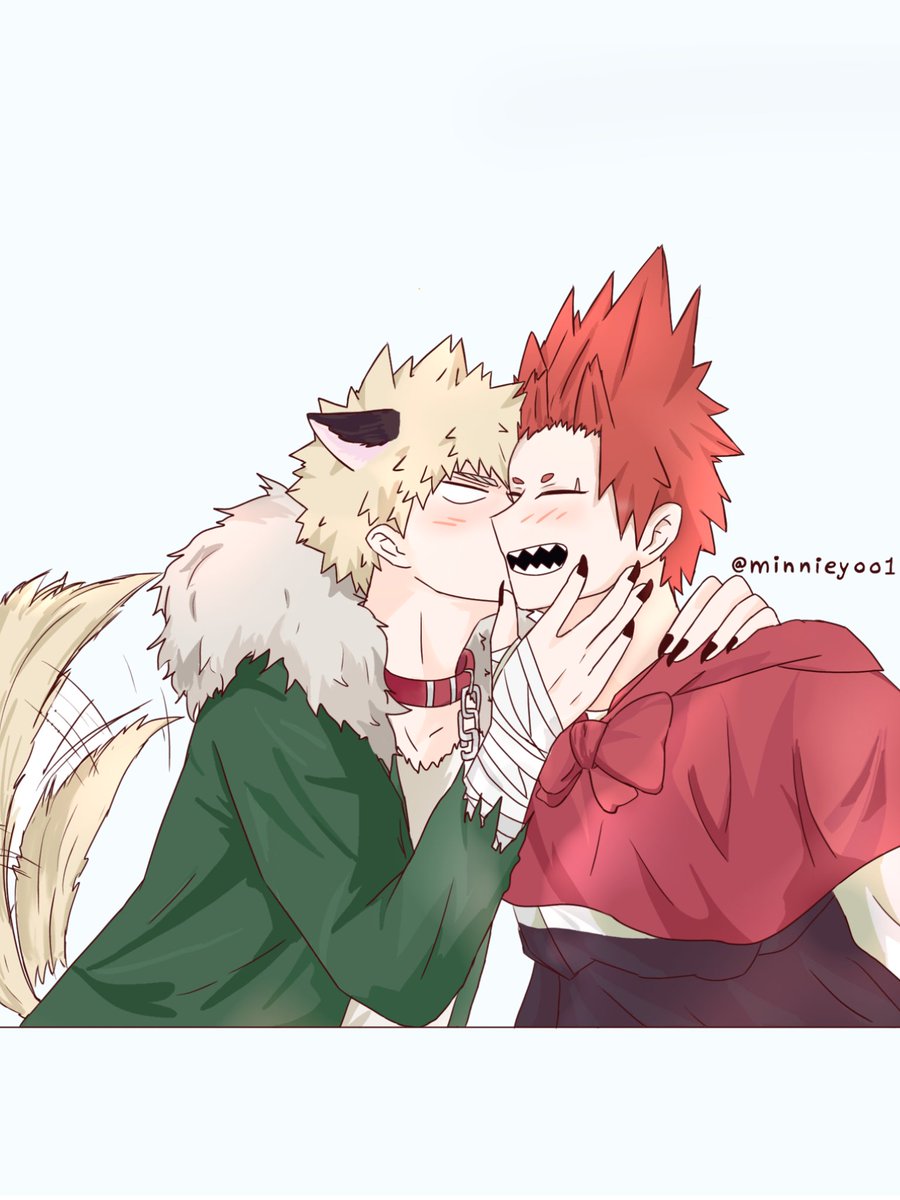 Minnieyoo1's tweet photo. Big bad wolf and red riding hood 🥴💥🦈#krbk #bnha #mha #kiribaku https://t.co/28GScbdfl3