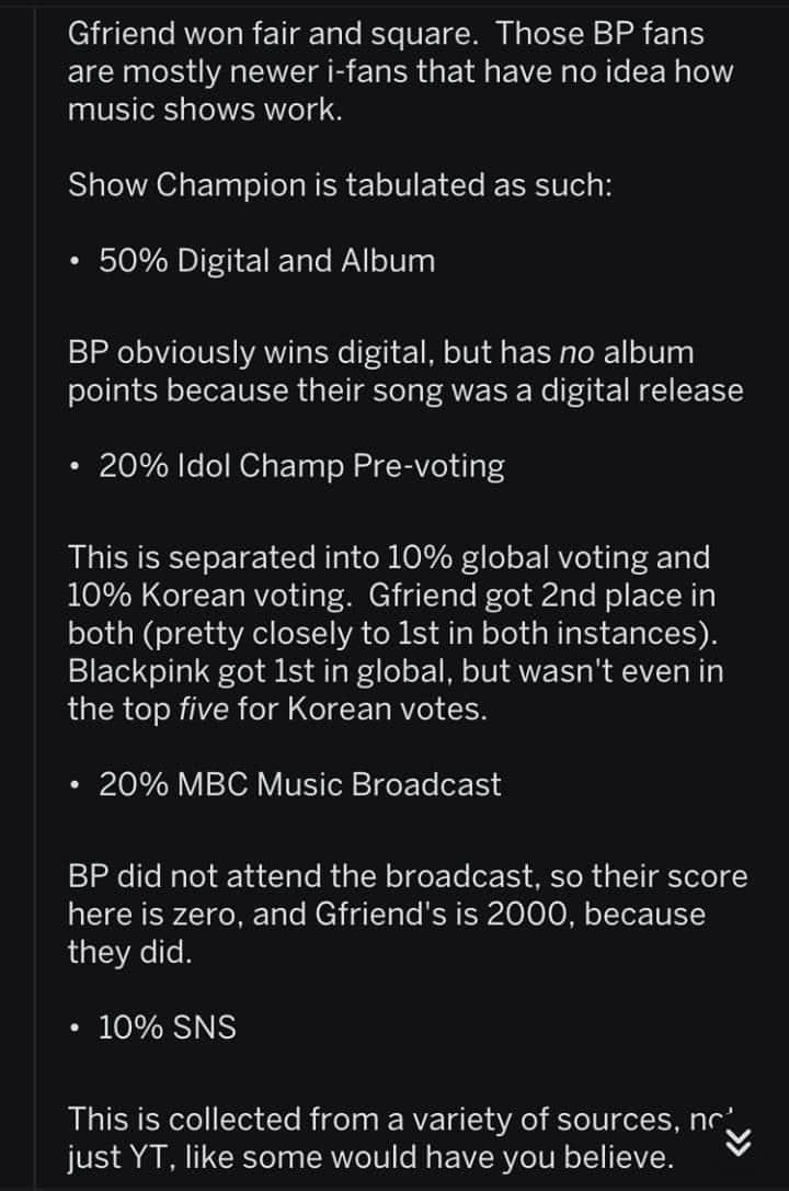 trebleyeo's tweet photo. Blonks should stop. Here's why GFRIEND fairly won fair and square. So please stop saying shit about them.
#GFRIEND68thWin #APPLE2NDWIN https://t.co/L1hRHUxI0m