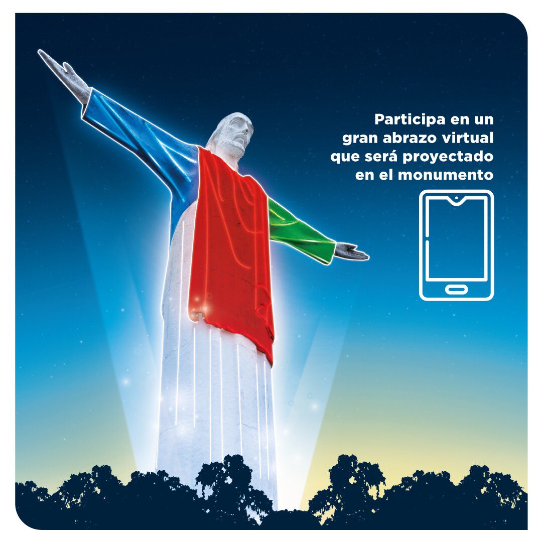 radiosupercali's tweet photo. Este sábado 25 de julio a las 8:00 pm todos los caleños podrán abrazar la ciudad en su cumpleaños #484. Deben subir una foto con los brazos abiertos como Cristo Rey a su perfil en Instagram con el ht #Transformaton. Todas las fotos serán proyectadas en el monumento de Cristo Rey https://t.co/y0KM0ioS5K