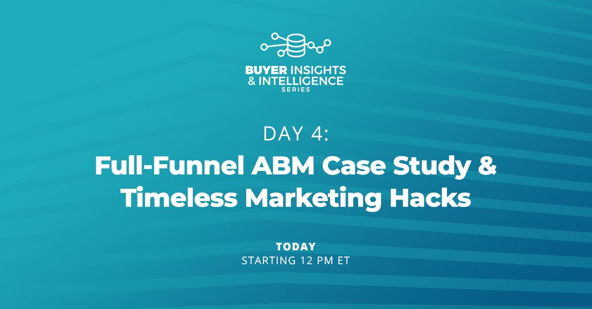 DG_Report's tweet photo. Today during #bii20, you’ll hear #ABM case studies & timeless #marketing hacks that will help you make better #marketing decisions. Hear from @techtargetCMO, @Brennawalters, @pierrecusteau, @davegerhardt & more beginning at 12 PM ET: https://t.co/qZf1Uc5PVS https://t.co/4sFsIo1zfa