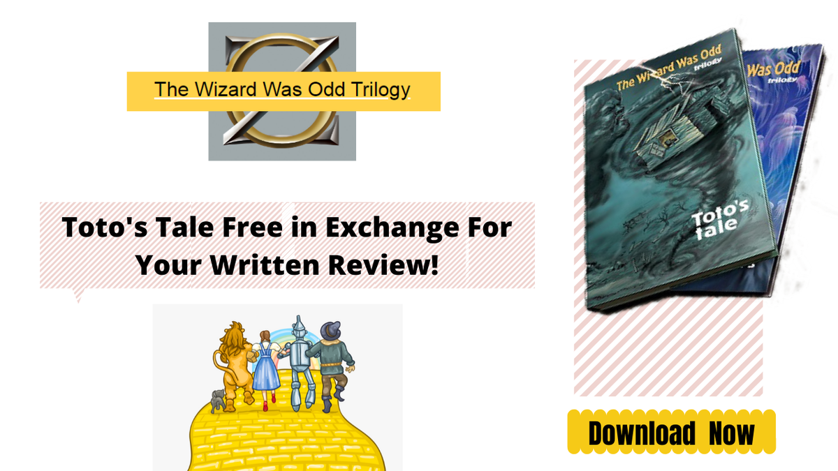 WizardWasOdd's tweet photo. Toto's Tale, the first of The Wizard Was Odd trilogy brings the 21st-century reader a cast of new and updated characters. Often bizarre and always unique, their personalities have depth and complexity.

Link to download free ebook(Toto's Tale): https://t.co/Or3BhNix5f https://t.co/6BLmRdAD1c
