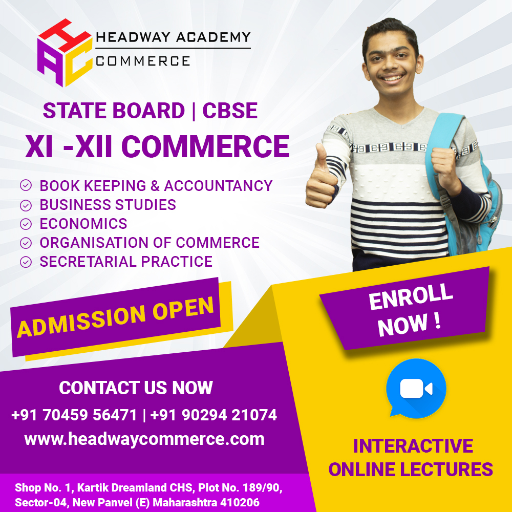 HACommerce's tweet photo. Join HAC online batches and let's continue the journey towards bright career, Because education won't stop ....
Admission Open 2020-2021 
Contact Us 
📱917045956471 | 919029421074
#headwayacademycommerce #Stateboard #cbse #newpanvel #commerce #accountancy #economics https://t.co/B9H89VjEYj