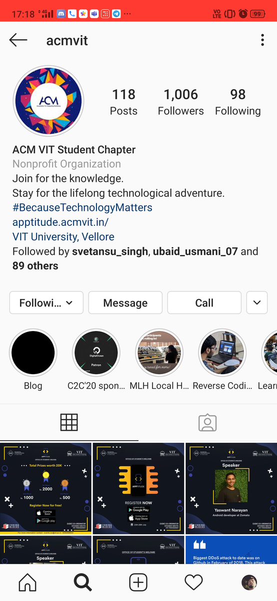 ElioCodes's tweet image. olá amigos, como vocês estão?
Follow ACM-VIT on Twitter @ACM_VIT 
Also follow our community on Instagram instagram.com/acmvit?igshid=…

#100DaysOfCode #acmvit #tech #college #community #studentchapter