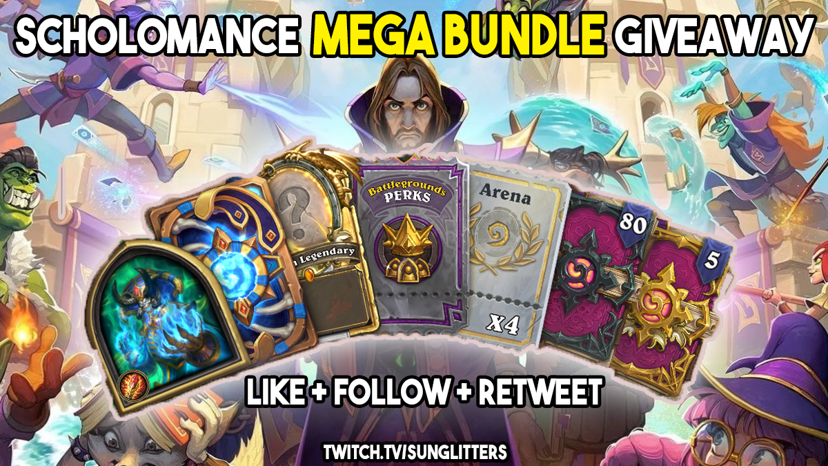 snglttrs's tweet image. Scholomance Mega Bundle Giveaway! 😄

Includes:
🔹85 packs (5 Gold packs)
🔹1 Gold Legendary
🔹Kel’Thuzad Mage Hero
🔹Kel'Thuzad card back
🔹Tavern Pass
🔹4 Arena tickets

To enter:
☑️Follow @snglttrs 
🤍Like
🔁Retweet

Winner picked July 30

youtu.be/dT_-FlIlXIk click maybe?