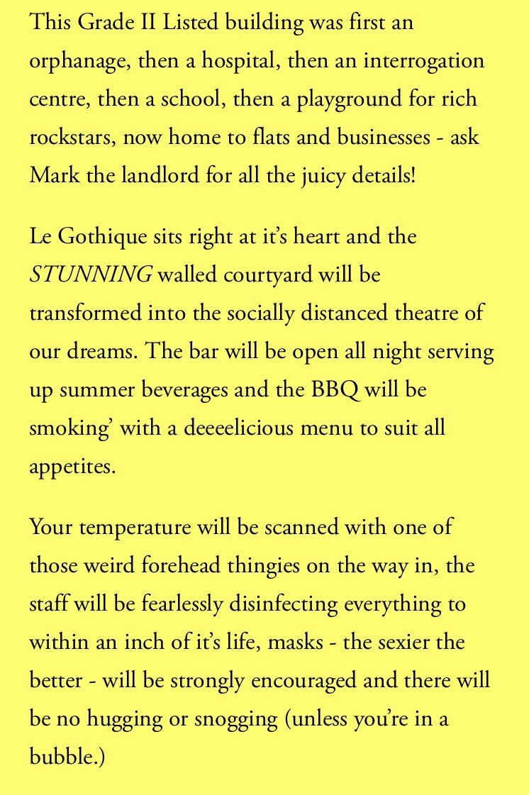 We cannot wait to bring our Bard-based Bedlam to the <a href="/NewNormalFest/">The New Normal Festival</a> on the 4th August! We’ll be performing at the stunning Le Gothique at The Royal Patriotic Building, Wandsworth. Find out more about this brilliant festival and book tickets here: newnormalfest.co.uk