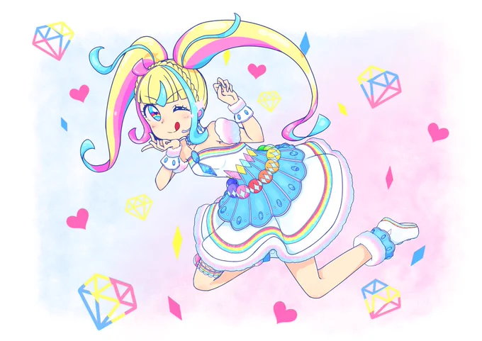 プリチャン2期のエンディングのだいあちゃんわちゃわちゃしてて可愛い#プリチャン 