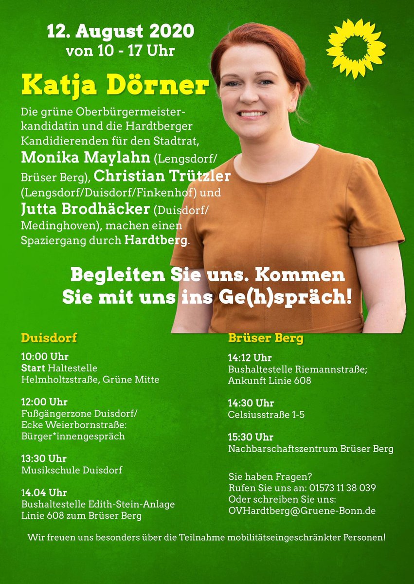 katjadoerner's tweet photo. Ich freue mich schon auf mein GehSpräch in Duisdorf und auf dem Brüser Berg! #zukunftentscheidetsichhier #bonn #ob2020 https://t.co/1LfwgyZnbb