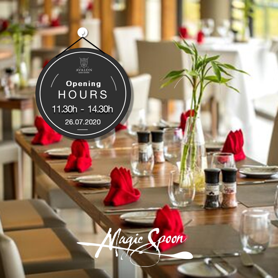 **𝗜𝗺𝗽𝗼𝗿𝘁𝗮𝗻𝘁 𝗡𝗼𝘁𝗶𝗰𝗲**

Please note that exceptionally on Sunday 26th July, our restaurant Magic spoon and Golfer’s bar will be closed at 14h30 due to a private function. 

Kindly make your bookings earlier.
T | +230 430 5800
E | info@avalon.mu