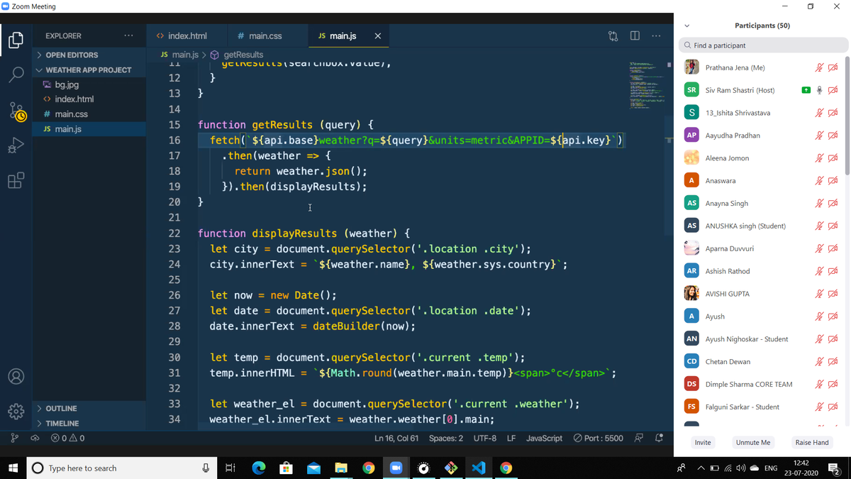 PrathanaJena1's tweet image. Weather App Project #gslearningcontest @gssummit
@Girlscript1 mentor @prince_shivaram