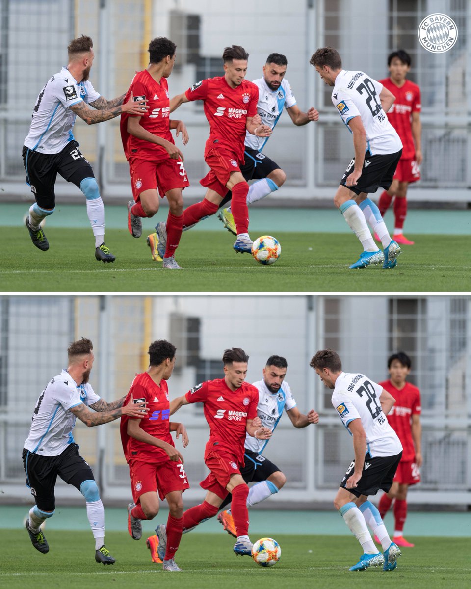 fcbayerncampus's tweet photo. 𝗙𝗶𝗻𝗱𝗲 𝗱𝗶𝗲 𝗙𝗲𝗵𝗹𝗲𝗿 ❗️

Im unteren Bild haben sich 8️⃣ Unterschiede eingeschlichen. Findet ihr alle❓🤔🔎👀

#Fehlerbild #FCBAmateure #FCBayernCampus #MiaSanMia https://t.co/GttbOp5bza