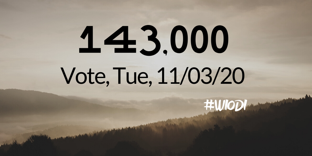 WIODI1's tweet photo. 143,000 People #DIED during the #COVID19 #pandemic!  It didn't have to be! Too little too late! #VoteBlue  on 11/3/20! Not just #presidential but all 198 #Republican seats  in   #TheUnitedHouseOfRepresentative. Don't forget those 53 #Republican #Senate seats.  #WIODI https://t.co/BIghtLDHHG