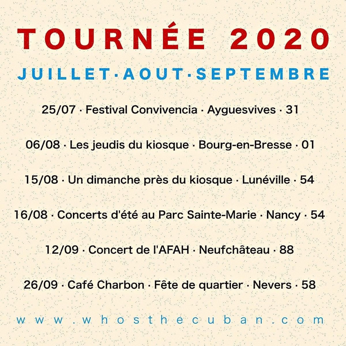 ⚡ Buena Noticia ⚡
Notre mini tournée « été indien » approche. Bon forcément le covid 19 est passé par là... cette année on restera en métropole. On va tout donner et on compte sur vous pour venir découvrir notre nouveau live. Suerte 🤘