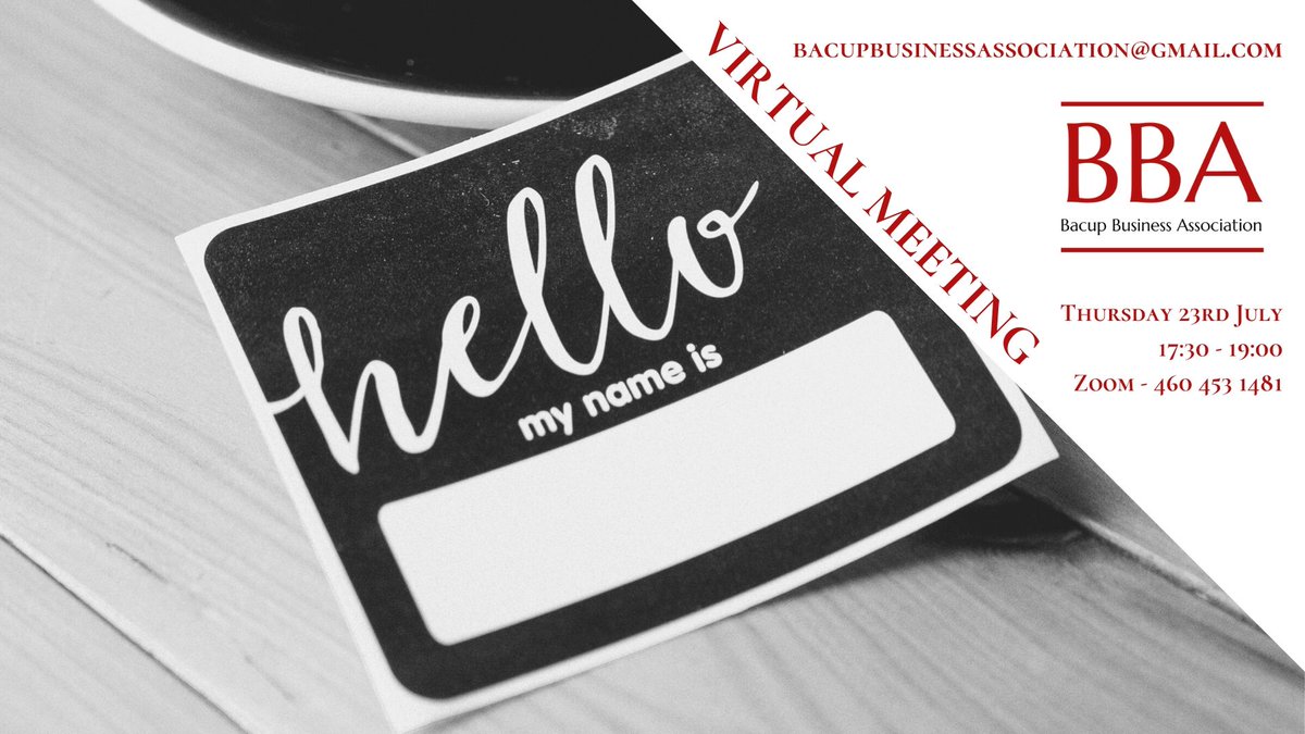 Don't forget we've got a BBA meeting tonight at 17:30. 

If you can, please join us to find out how other local businesses are coping and to offer your support &amp; experience. 👍

We've also got Tracy Heatley from Better Networking as our speaker. It's going to be a good one. 👌