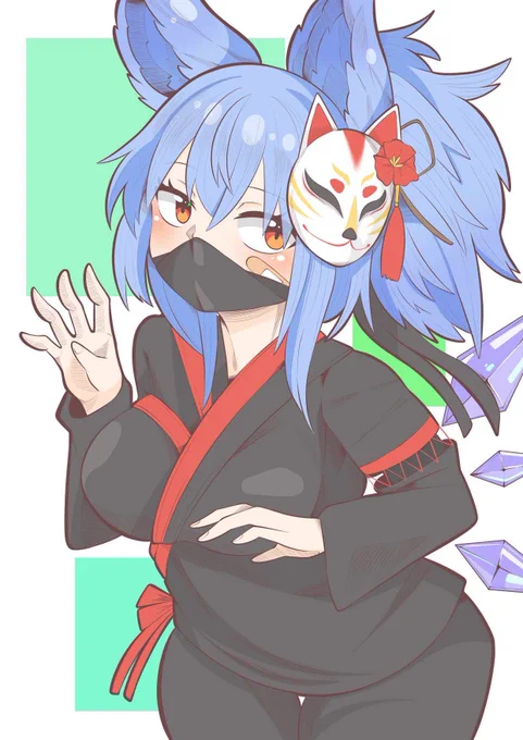 指揮官兼Dr.蒼狐さんのキャラクター描かせていただきました!ケモ耳は真理 