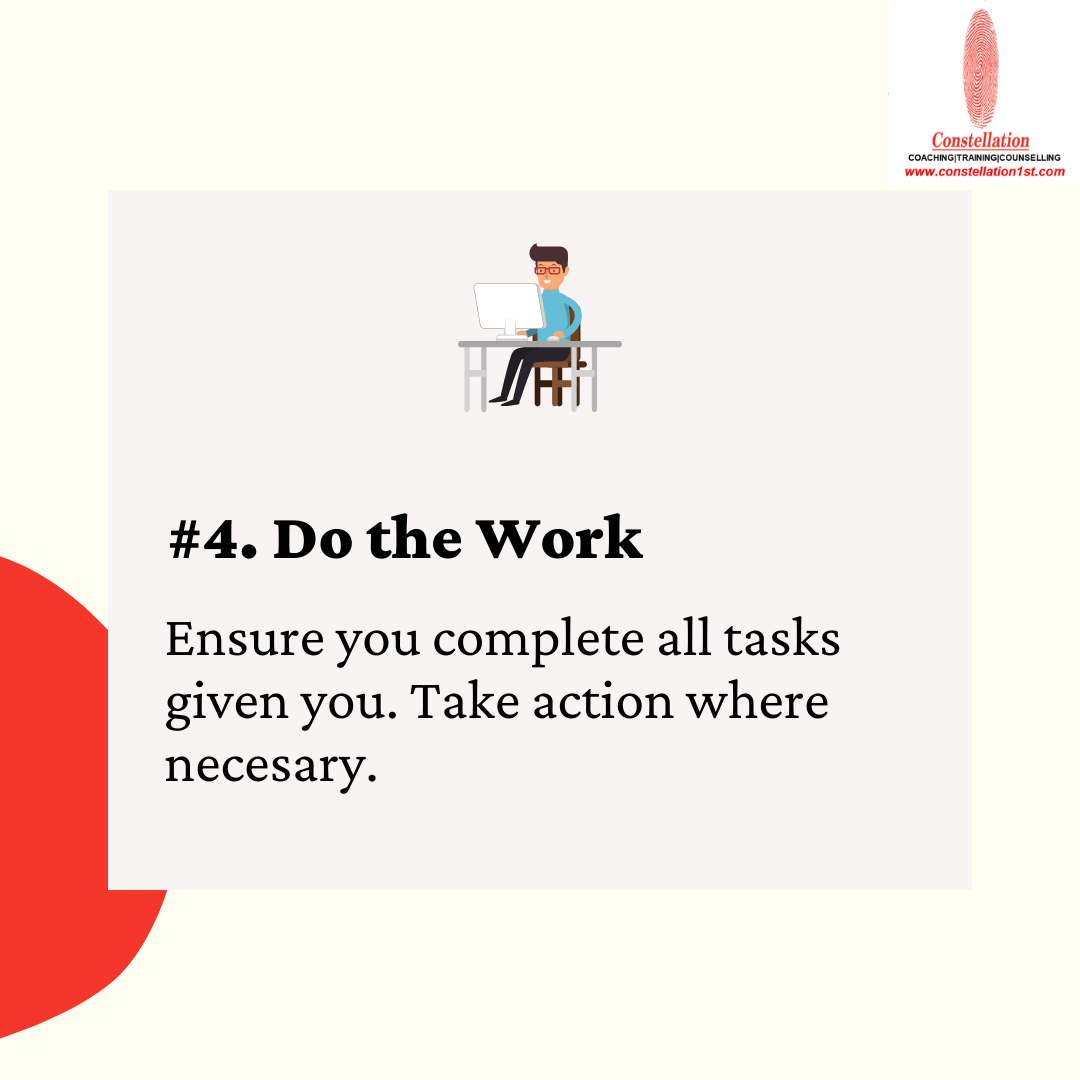 ConstellCoach's tweet photo. Making the most of your sessions. 
#4 Avoid neglecting tasks assigned.  
.
.
#coaching #executivecoaching #counselling #constellationbrilliance #excellence #leadership #beprepared #coachingchangeslives https://t.co/1fkzlNGdY2