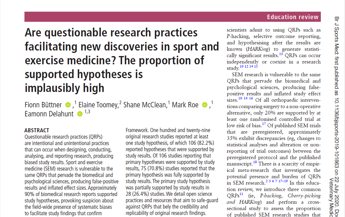 EamonnDelahunt's tweet photo. Our latest article. This is a true example of work by a "Community of Scholars". @ucddublin current students and graduates: @peanutbuttner (current PhD student); 
@ElaineToomey1 (PhD graduate);  @SMCphysio (current Prof Masters Physiotherapy student); @MarkRoe_ (PhD graduate) https://t.co/F70WbTxupx