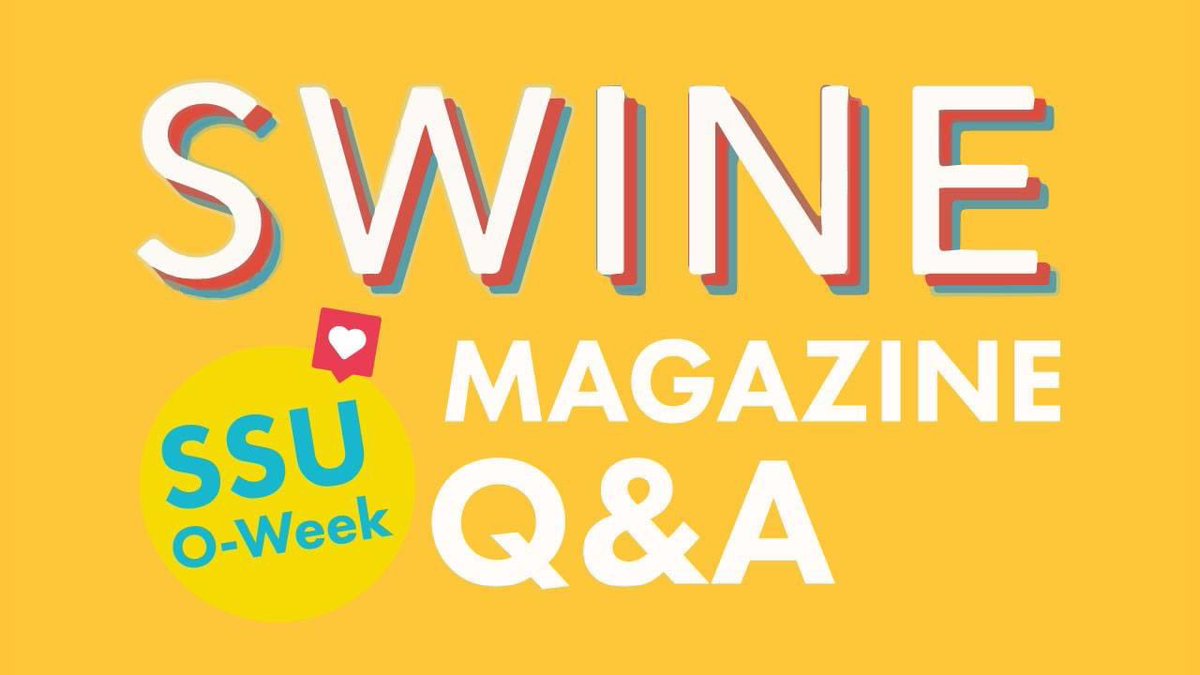Join the SWINE team next Thursday for an O-Week Q&amp;A session on all things SWINE - find out how to get involved, what we’re looking for in Semester 2, and the kind of content that makes us sit up and take notice. ❤️ 
facebook.com/events/s/ssu-o…