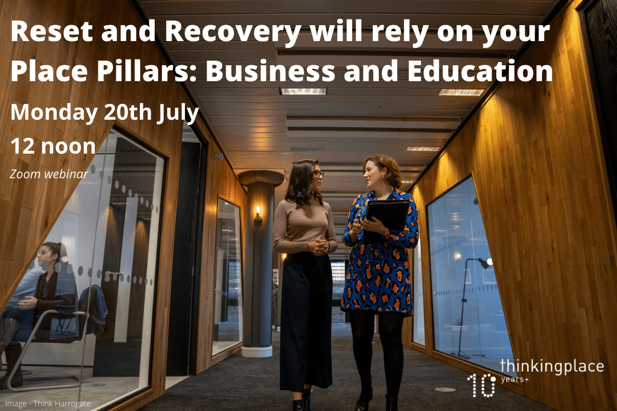 thinking_place's tweet photo. Delighted to share the recording from our webinar on Monday - 'Recovery &amp; Reset will rely on your Place Pillars: Business &amp; Education'. 

Watch here 👉 https://t.co/UE5hiagCmB

#placerecovery #collaboration #ThursdayThoughts https://t.co/tgCJAYGdYK