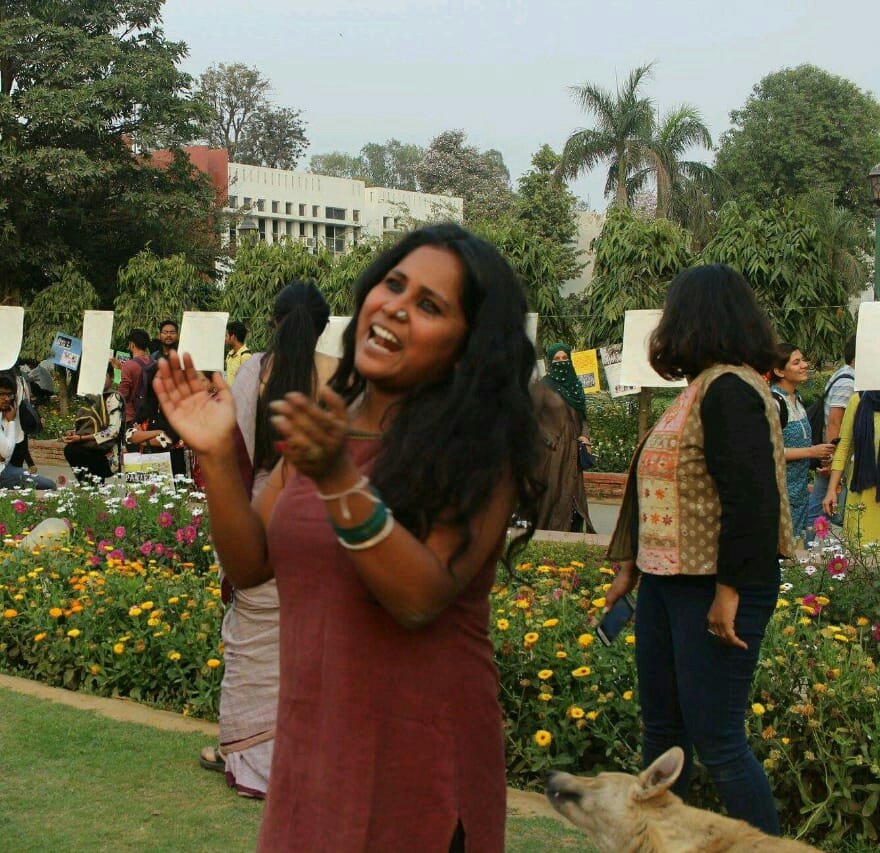 PinjraTod's tweet photo. Devangana and Natasha are student activists who have remained committed to the democratic struggle towards building an equal and accessible university for all. #FreeDevanganaAndNatasha #FreeAllPoliticalPrisoners https://t.co/jPEproxAG2