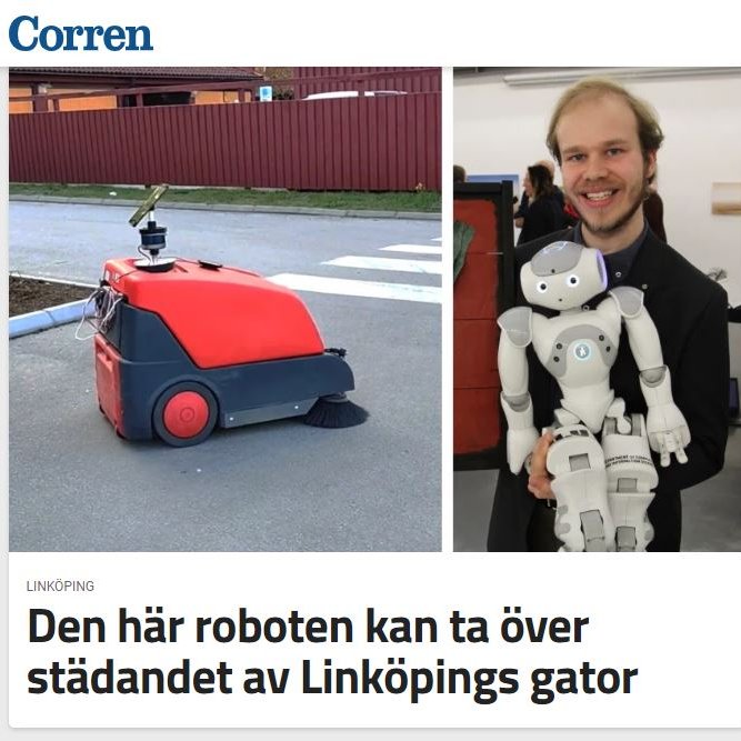 "Lite som att vara ute med en hund", säger Fredrik Löfgren, forskningsingenjör och robotutvecklare vid <a href="/liu_universitet/">Linköpings universitet</a> när han beskriver den städrobot som håller på att utvecklas och som kan bli framtidens kollega i städfirmor och för fastighetsskötare.
corren.se/nyheter/artike…
