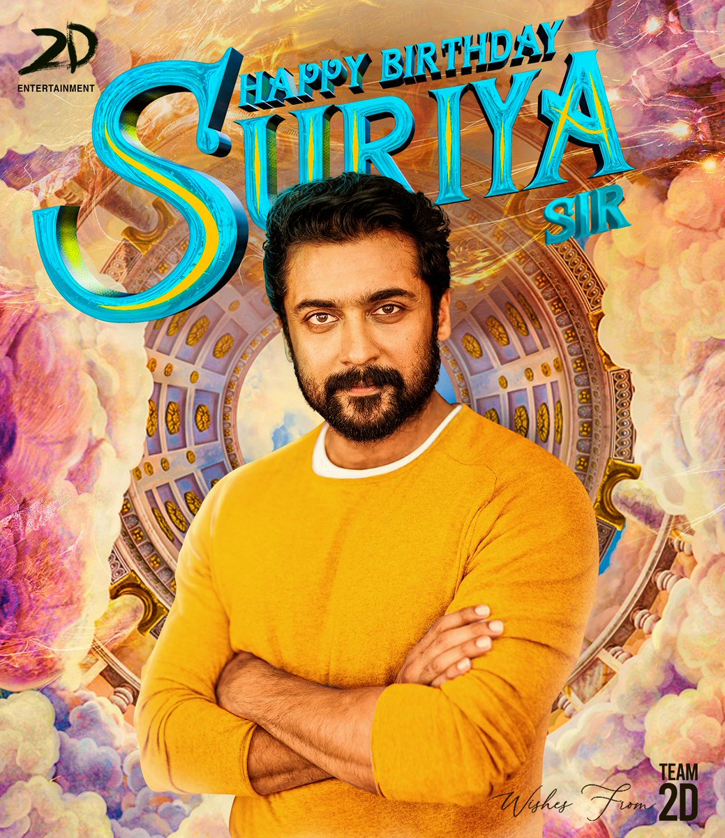 2D_ENTPVTLTD's tweet photo. Happy Birthday to our driving force, the one who gives us his unconditional love! @Suriya_offl Sir you will forever be our inspiration for kindness. May this year bring you, all success and much more love from #AnbaanaFans
#HappyBirthdaySuriya https://t.co/vmql18PDn3