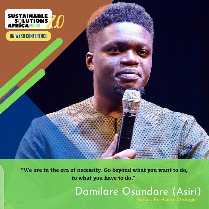 myWeForGood's tweet photo. Thank you @Asiricomedy for these words. What were your highlights from his session?
#WYSD2020 #SSAfrica2020 #WeForGood #SustainableSolutions #Impact #Entreprenuership #UnitedNations https://t.co/hiV1pcLkGo