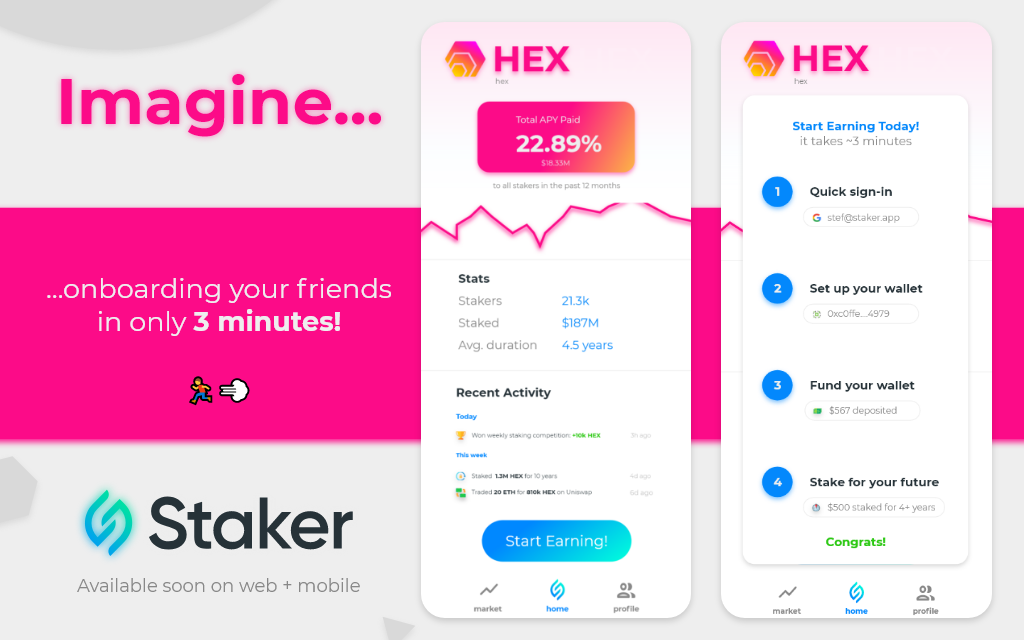 Imagine how easy it would be to onboard your friends & family if...

They could set up their first staking ladder in minutes!

#StakingMadeEasy #ComingVerySoon 🎆🎆🎆