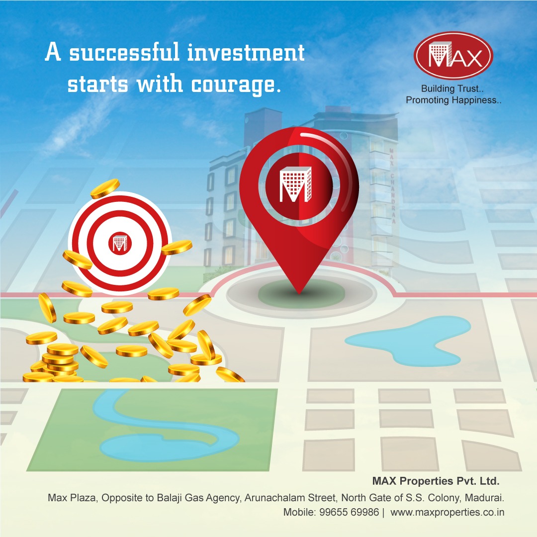 MaxMadurai's tweet photo. Investing in a home always yields High returns. It's a comfortable feeling to know that you can stand on your own ground. Get all the information you need from Max Properties &amp; select the right property to invest in the comfort of your home. #MaxProperties #MaxGoogle #MaxSakthi https://t.co/ju7CVxPDJh