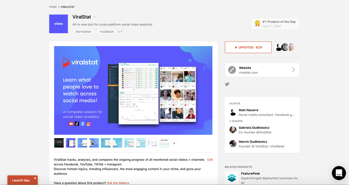 DudekBuzz's tweet photo. We made it! @ViralStat was voted the Product of the Day on @ProductHunt! 🚀Thank you @MattNavarra for hunting us. Thank you ViralStat Team! Huge thanks to all of you who helped us to get there! Thank you for all your votes, reviews and all of your heartwarming support. 🎉🤗 https://t.co/myoNzW7FxJ