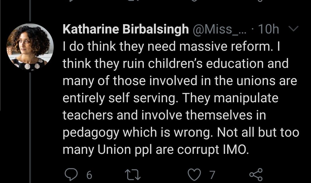 1/ Oh dear, after spending a month complaining about cancel culture, a high profile head has spent the last day trying to 'cancel' the unions.Differences of opinion is one thing, but allegations of corruption is slanderousUnions and their finances are more regulated than MATs