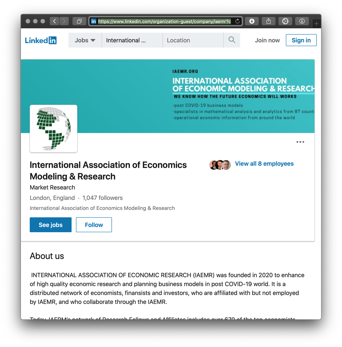 A  #LinkedIn organization and  #Twitter account for IAEMR was also created. We believe they use the fake employee accounts on LinkedIn to contact their targets and send them link to the download page. 2/7